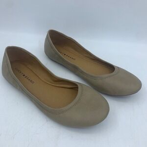Lucky Brand Emmie Ballet Flats Womens 10 Leather Balletcore Casual Minimalist